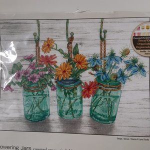 Counted Cross Stitch Kit Flowering Jars Dimensions Pattern 70-35378